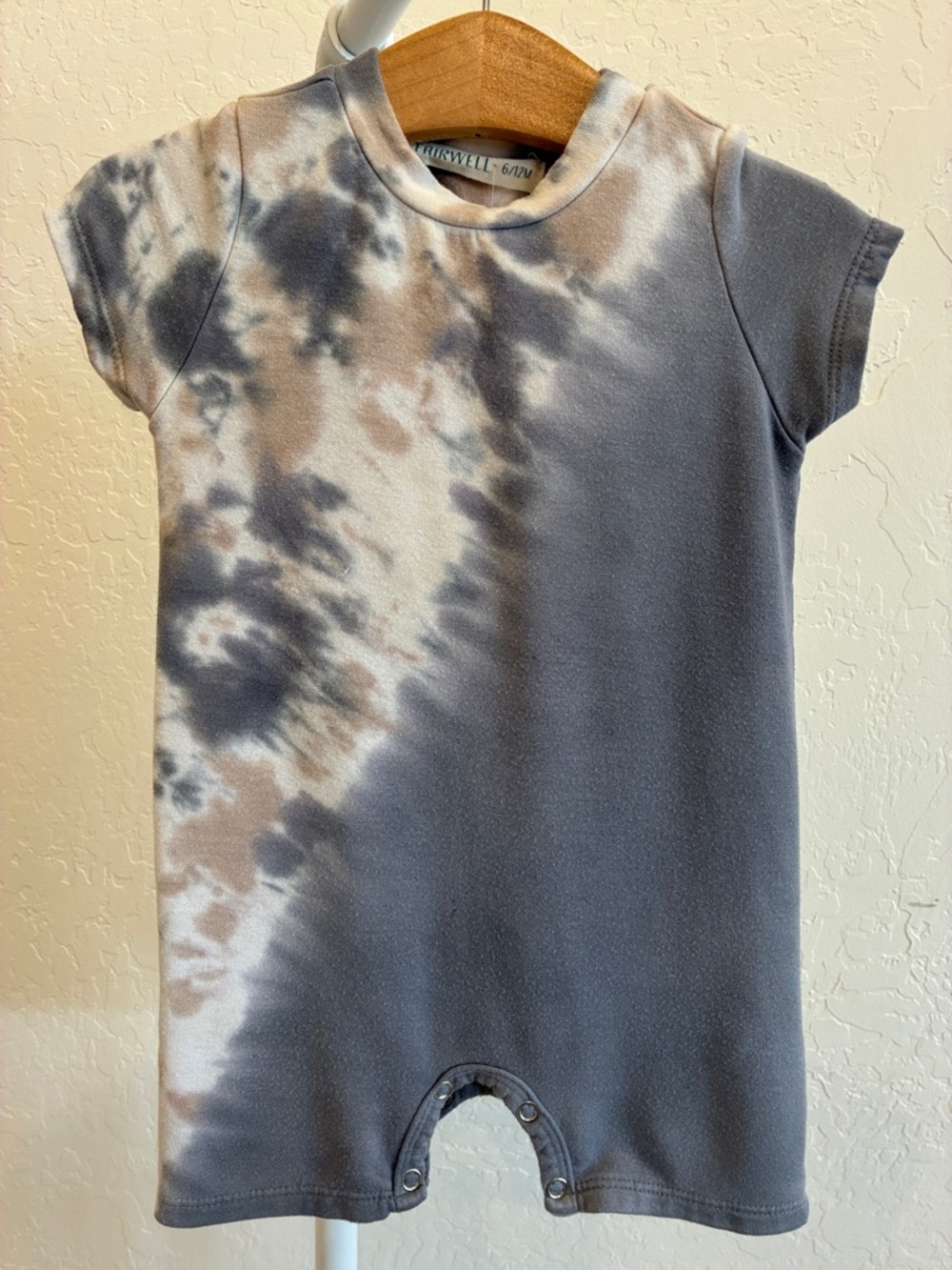 Fairwell Toddler Cowl Neck Sweater in Gray Tie-Dye